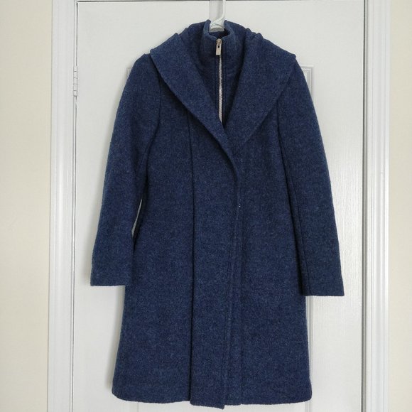 CLUB MONACO Kasppere Wool Coat Sz XS Blue - Picture 2 of 7